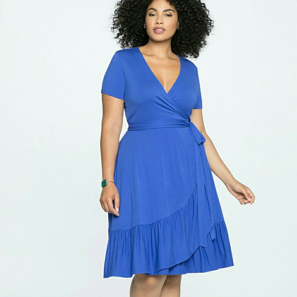Eloquii Ruffle Hem Wrap Dress Size 20